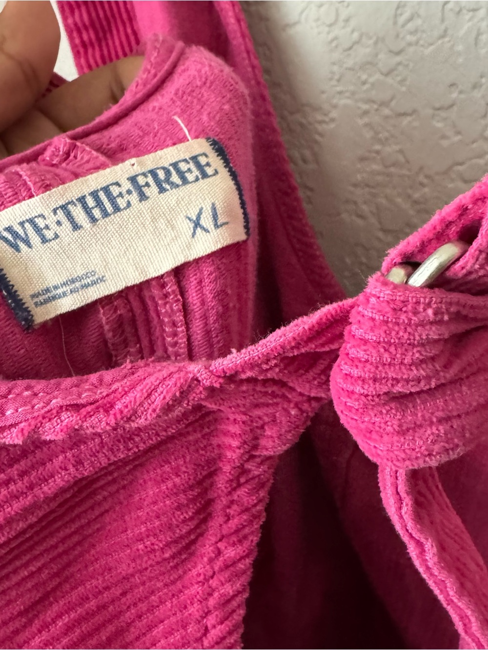 Free People High Roller Cord Jumpsuit in Sangria Sunset XL - Picture 6 of 6